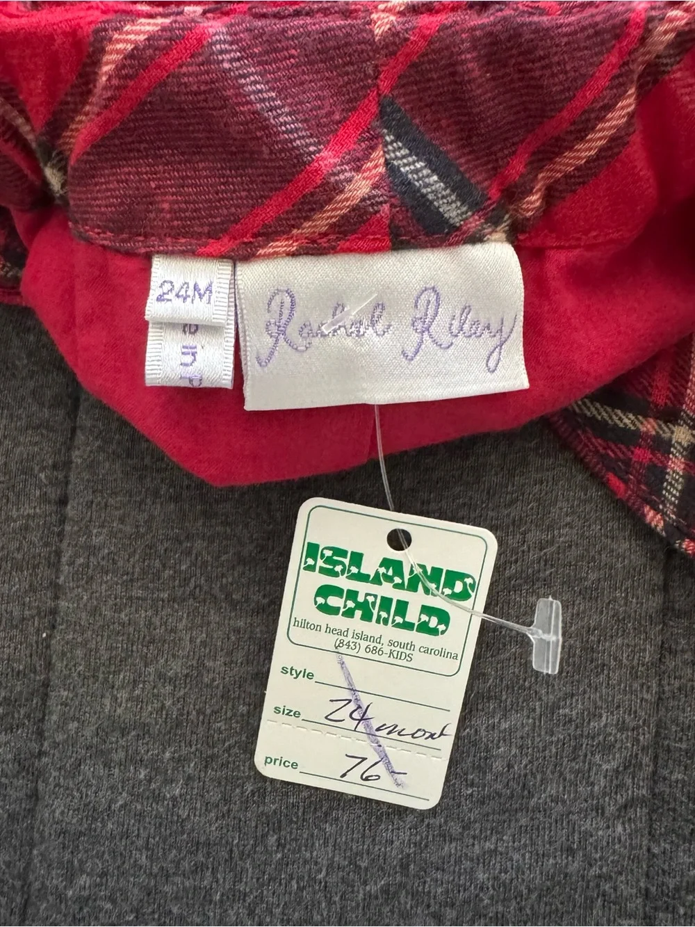 Plaid Jumper Short Overalls Size 24 Months
